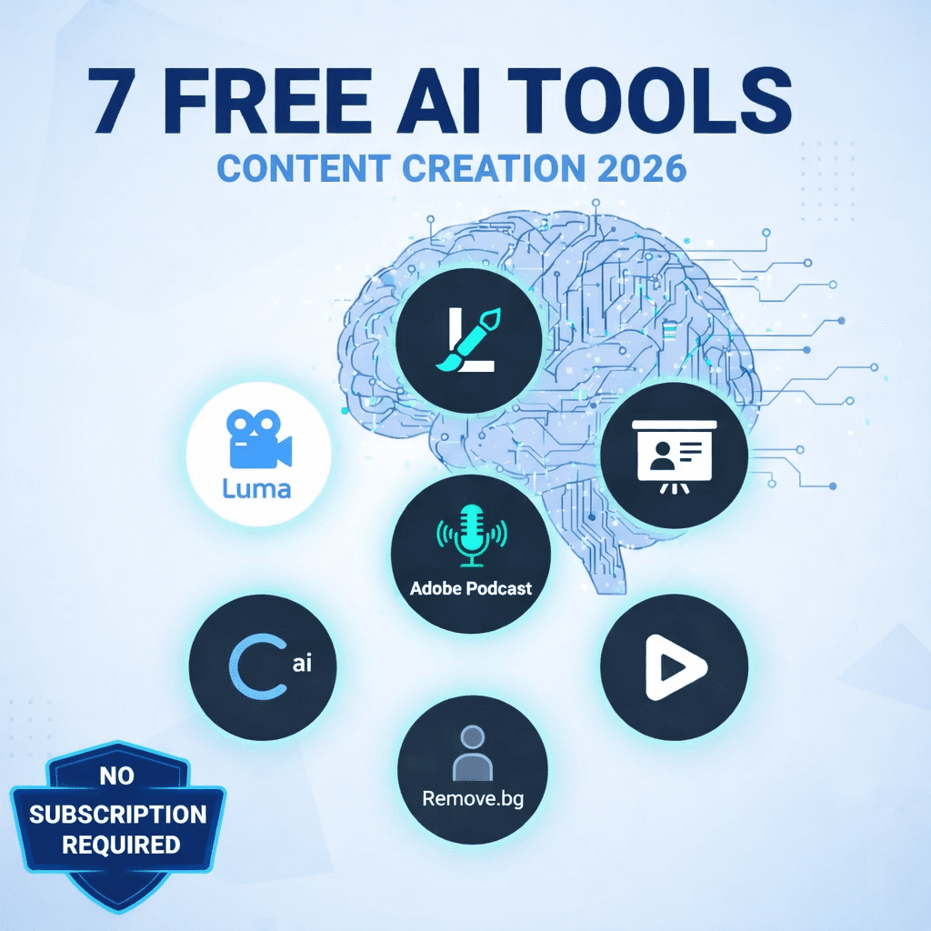 7 Best Free AI Tools for Content Creators in 2026 - No Subscription Required