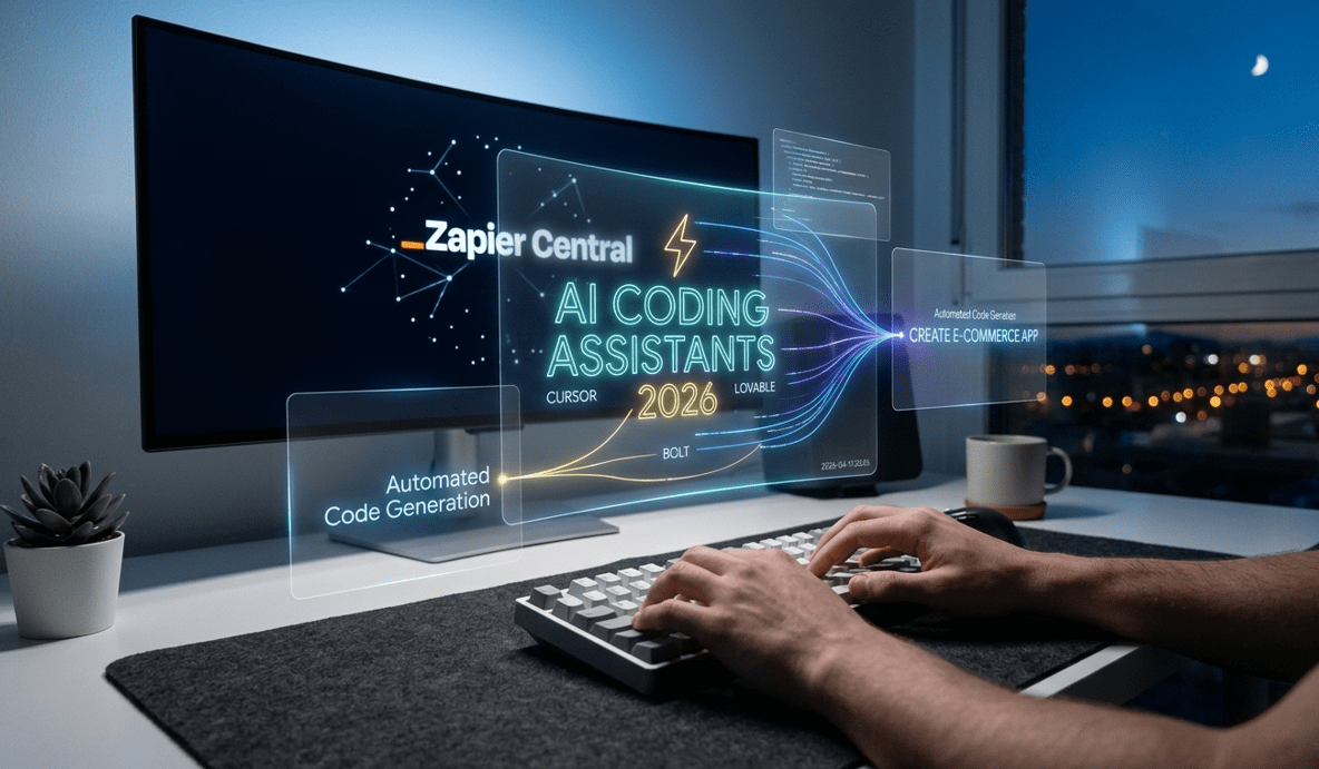 A person using the Best AI Coding Assistants for Non-Developers 2026 to create a custom e-commerce app.