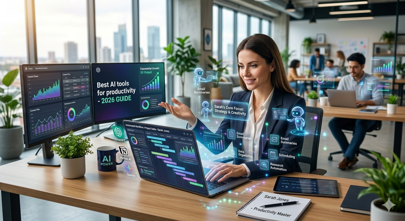 Best AI tools for productivity in 2026 for professional workflow automation and exponential growth.
